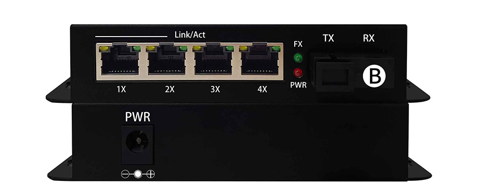 千兆收发器-CM-1G04TP(SC)-1光4电B端